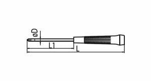 İZELTAŞ Elektronikçi Tip Klemens Torx Uçlu Tornavida T10x60