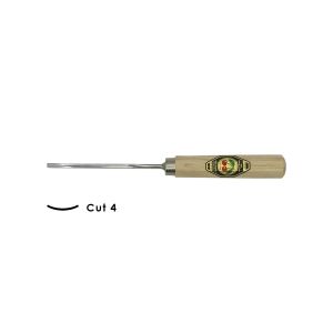 Kirschen Düz Oluklu Ağız Oyma Iskarpelası Cut4 - 4mm