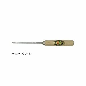 Kirschen Düz Oluklu Ağız Oyma Iskarpelası Cut4 - 4mm