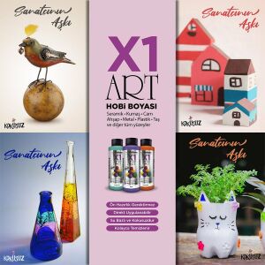 Polisan X1ART Multisurface Hobi Boyası 120ml - 0002 Antik Beyaz
