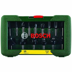 Bosch 2607019469 Ahşap Freze Uç Seti 15 Parça 8 mm Sap
