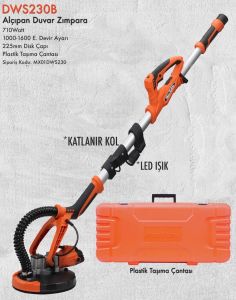 Max Extra DWS230B Alçıpan Duvar Zımpara Makinesi 710 Watt