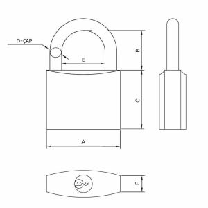 Master 500902 Asma Kilit Gri Kaplama 32 mm