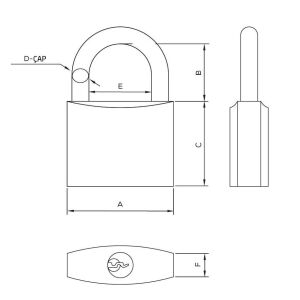 Master 500902 Asma Kilit Gri Kaplama 32 mm