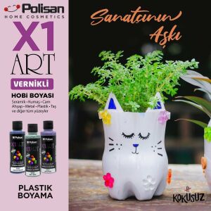Polisan X1ART Vernikli Hobi Boyası 120ml - Antik Lavanta