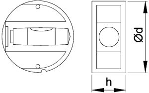 CETA FORM P26-BV1 Su Terazisi Tüpü (Dikey Ölçüm-Blok)