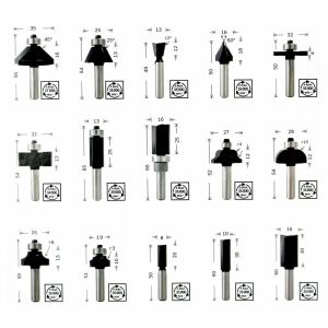Bosch 2607017472 Ahşap Freze Uç Seti 15 Parça 8 mm Sap