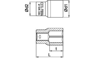 CETA FORM C02-H090 1/4” 6 Köşe Lokma Anahtar 9 mm