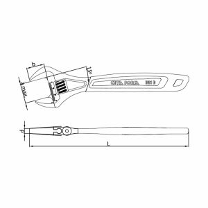 CETA FORM B21-B Serisi B21-250B Kurbağacık Anahtar 250mm - 10''
