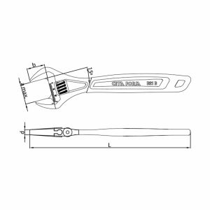 CETA FORM B21-B Serisi B21-200B Kurbağacık Anahtar 200mm - 8''