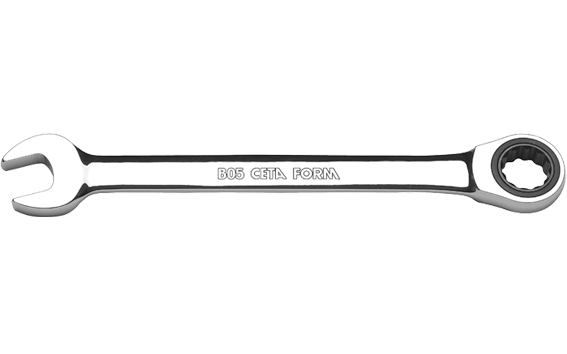 CETA FORM B05-22 C-Gear Cırcırlı Kombine Anahtar 22 mm (Düz)