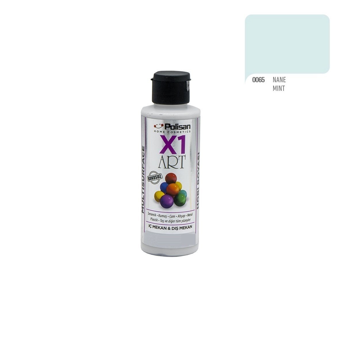 Polisan X1ART Multisurface Hobi Boyası 120ml - 0065 Nane