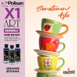 Polisan X1ART Vernikli Hobi Boyası 120ml - Oksit Kahve
