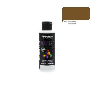 Polisan X1ART Vernikli Hobi Boyası 120ml - Oksit Kahve