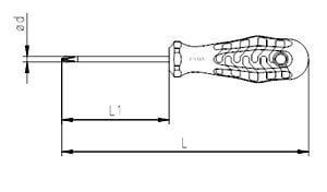 İZELTAŞ Opak Seri Yıldız Uçlu Tornavida 4.5x80
