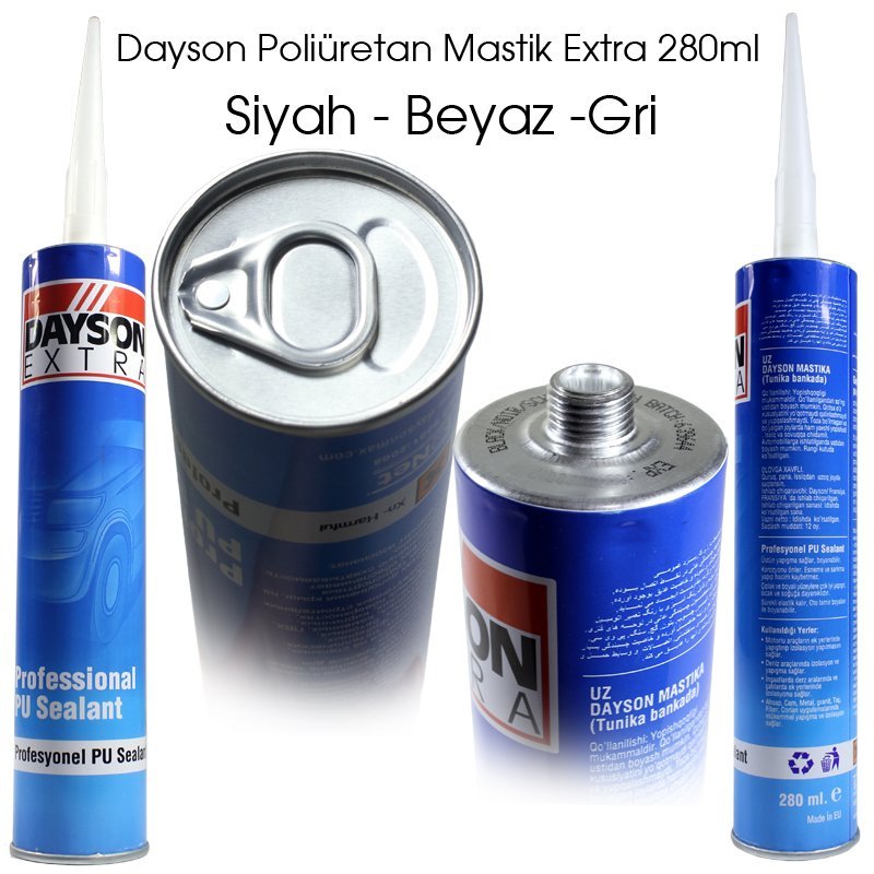 Dayson Extra PU Poliüretan Mastik 280 ml - Siyah