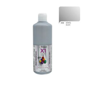 Polisan X1ART Multisurface Hobi Boyası 500ml - 0114 Gümüş (Sedef)