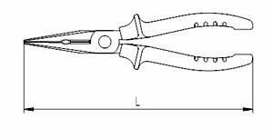 İZELTAŞ Uzun Kargaburun Düz Uçlu Opak 160 mm