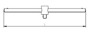 İZELTAŞ 1/4'' Lokma T Kol 115 mm