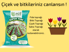 Nif Organik Süper Torf 10- Çiçek ve Saksı Toprağı