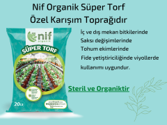 Nif Organik Süper Torf 10- Çiçek ve Saksı Toprağı