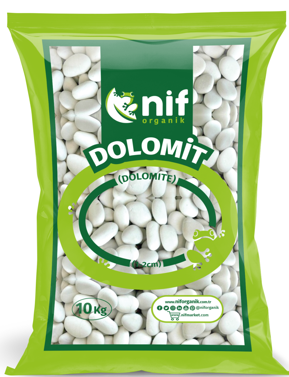 TOPTAN Dolomit Taşı 1-2 CM 10 KG * 150 ADET 1 PALET