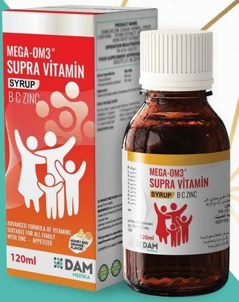 Mega-Om3 Supra Vitamin Şurup 120 ml