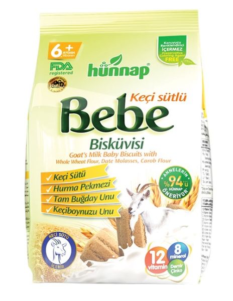 Hünnap Keçi Sütlü Bebe Bisküvisi 400 gr