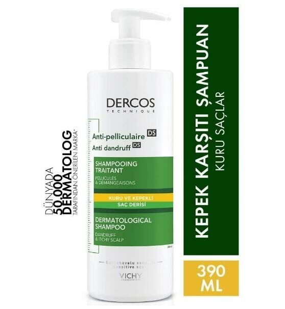 Vichy Dercos Anti-Dandruff DS Şampuan Kuru Saçlar 390 ml