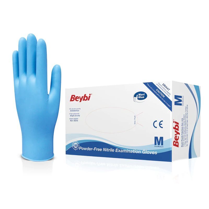 Beybi Nitril Muayene Eldiveni Medium 100'lü