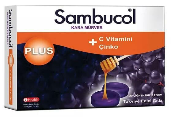 Sambucol Plus Kara Mürver Ekstresi 20 Pastil