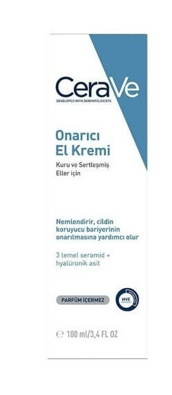 Cerave El Kremi Kuru ve Sertleşmiş Eller İçin Onarıcı 100 ml