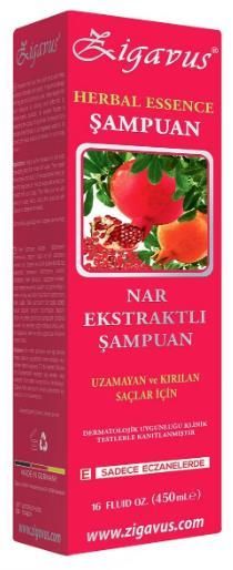 Zigavus Nar Ekstraktlı Şampuan 450 ml