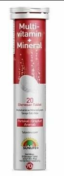 Sunlife Multivitamin + Mineral 20 Efervesan Tablet
