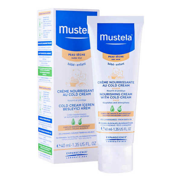 Mustela Cold Cream Nutri-Protective Cream 40 ml - Kuru Ciltler için Cold Cream İçeren Besleyici Yüz Kremi
