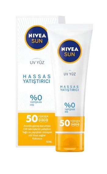 Nivea Sun Hassas Yatıştırıcı Güneş Koruyucu Yüz Kremi SPF50 50 ml