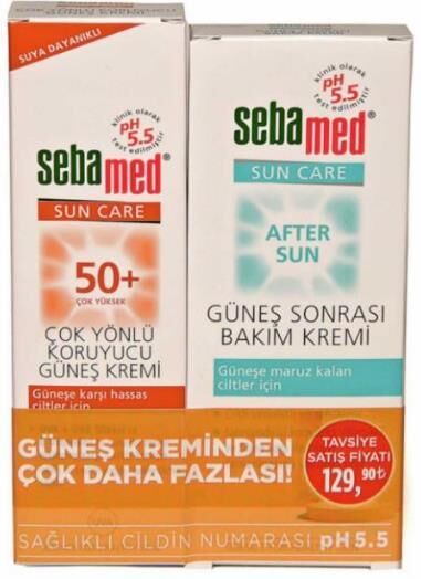 Sebamed Sun Care Çok Yönlü Koruyucu Güneş Kremi SPF50 75 ml + Sun Care After Sun Balsam 100 ml