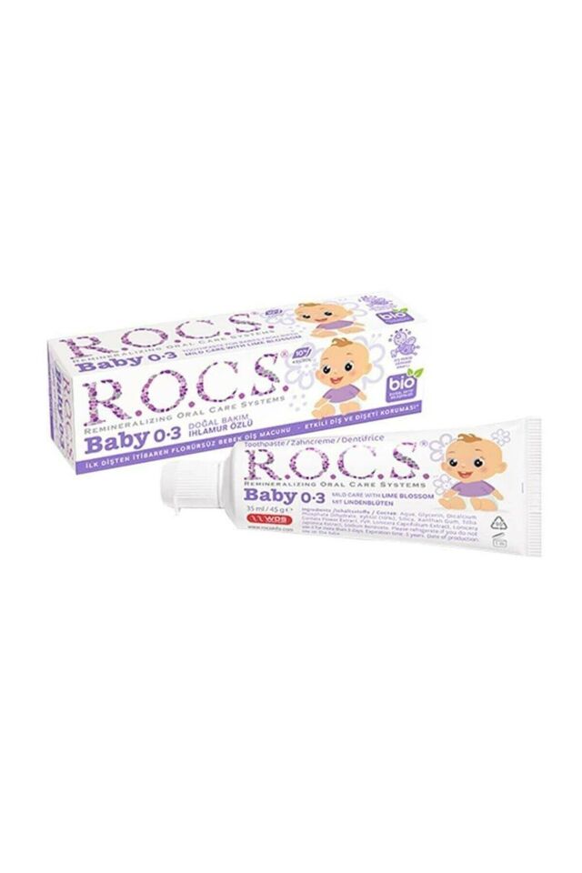 Rocs Baby Ihlamur Özlü Yutulabilir Diş Macunu 0-3 Yaş 35 ml
