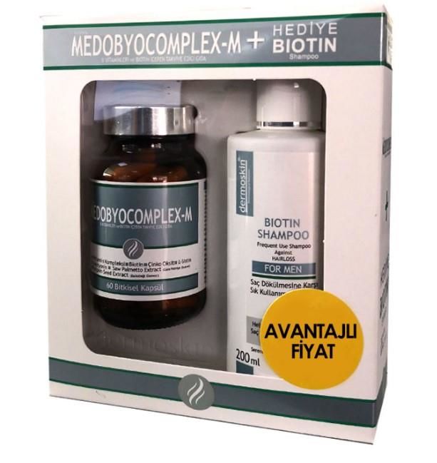 Dermoskin Medobiocomplex-E Erkek 60 Kapsül + Biotin Şampuan 200 ml