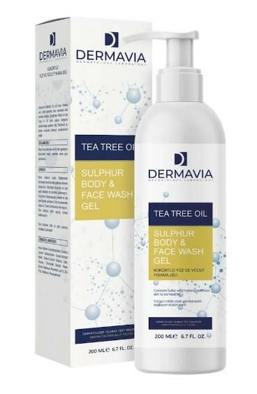 Dermavia Kükürtlü Yüz ve Vücut Yıkama Jeli 200 ml