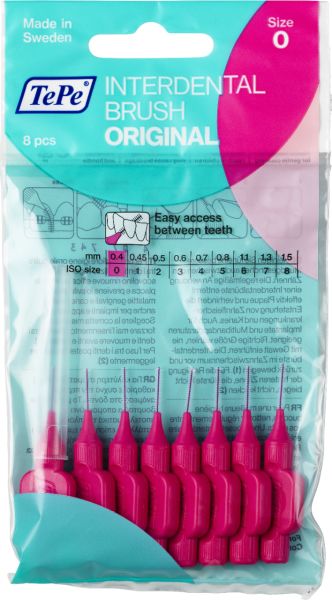 TEPE DİŞ ARASI FIRÇA 0.4MM PEMBE