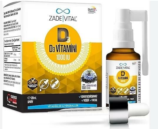 Zade Vital D3 Vitamini 1000 IU Sprey 20 ml