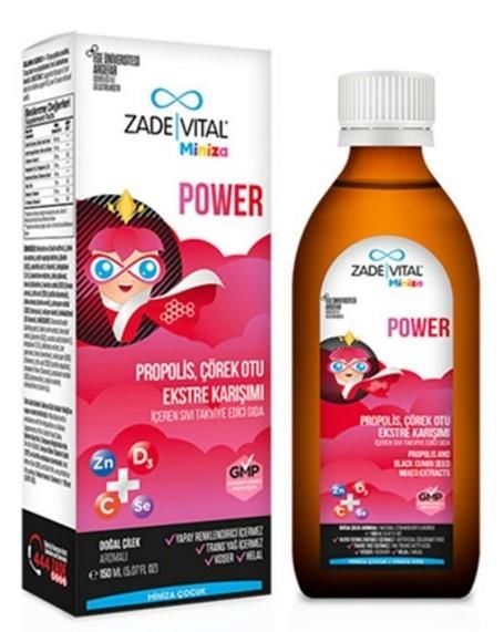Zade Vital Miniza Power Sıvı Takviye Edici Gıda 150 ml