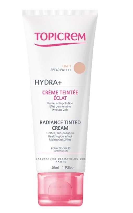 Topicrem Hydra+ Radiance Tinted Light SPF40 Cream 40ml
