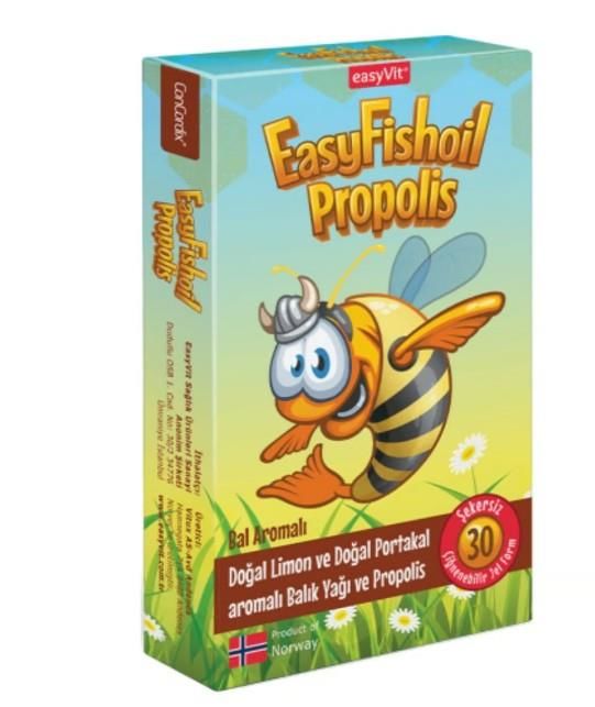 Easyfishoil Propolisli Omega 3 Jel Tablet 30'lu