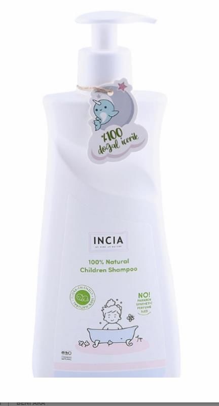 INCIA Çocuklar İçin Doğal Jel Şampuan Saç ve Vücut İçin 350 ml