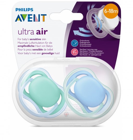 Avent Ultra Air Emzik 6-18 ay Erkek - Renkli