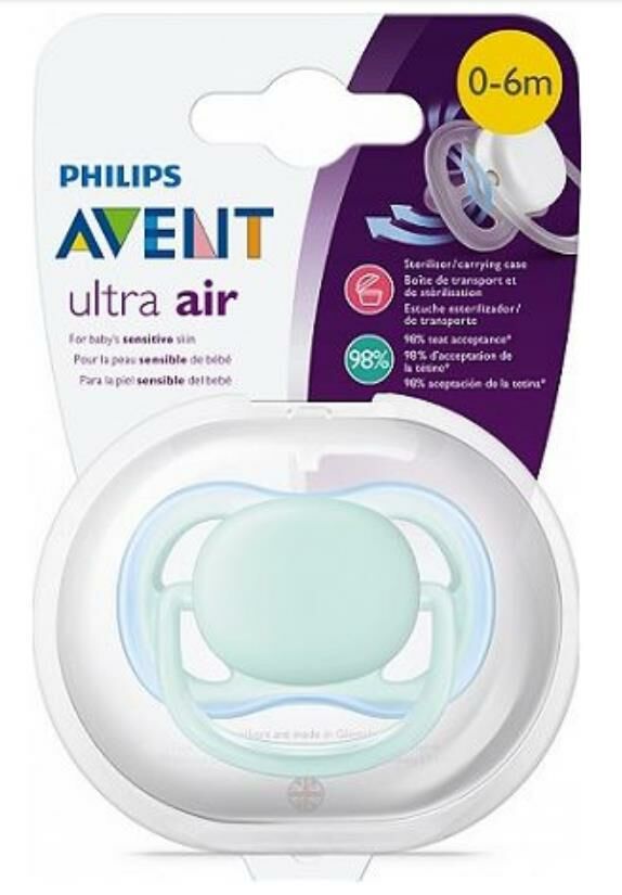 Avent SCF444/10 Ultra Air Anatomik Emzik Tekli Mavi 0-6 Ay