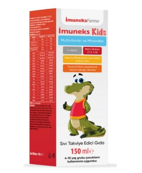 Imuneks Kids Multivitamin ve Mineraller Takviye Edici Gıda 150 ml