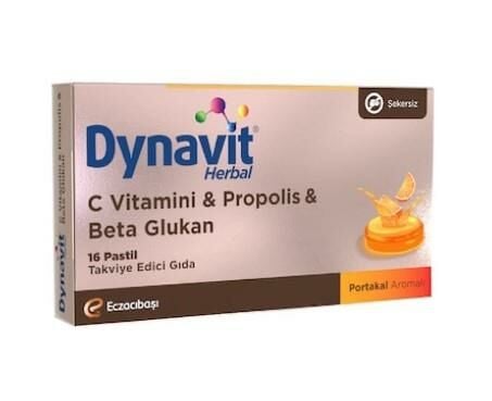 Dynavit Herbal Vitamin C & Propolis & Betaglukan 16 Pastil